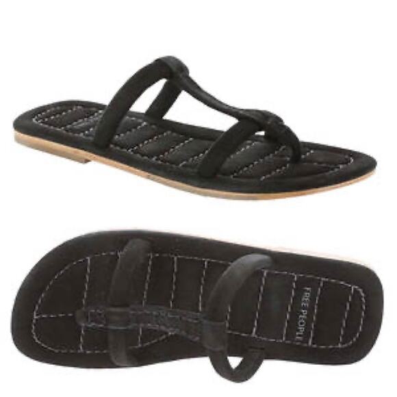 FREE PEOPLE Black Strap Sandal Hadden - Picture 1 of 14